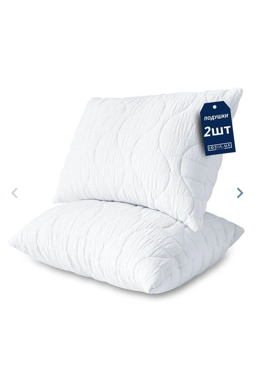 Набір 'CloudDream' (подушка 50*70-2шт, стьоб.чохол, штуч.пух) ТМ 'Ідея' Білий - текстиль для дому оптом у Dolche Noche