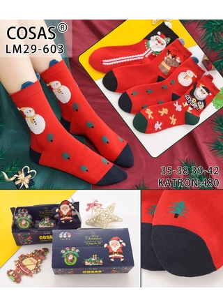 Фото Cosas Носки подарочные женские COSAS LM29-603 (20318) – Зима, цвет <color>, цена 165.44<currency>