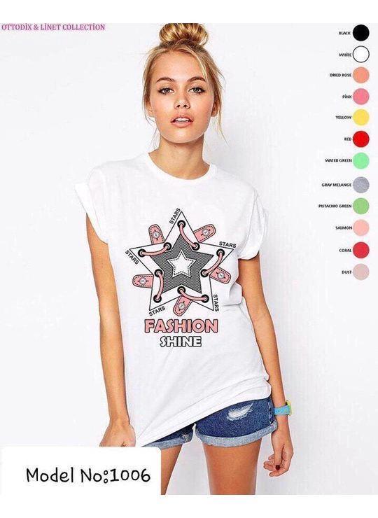 Футболки Жіноча футболка Fashion 1006 Белый - жіноча білизна оптом у Dolche Noche