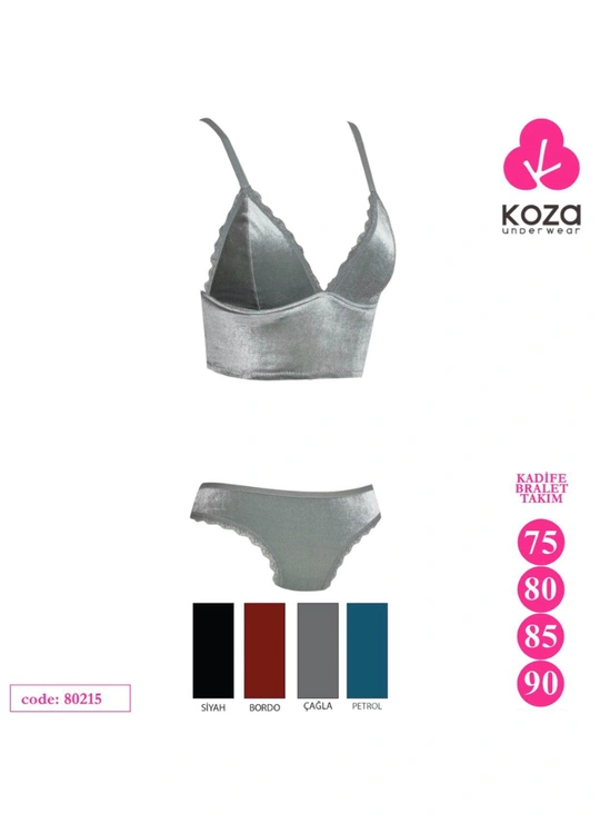 Чашка B80215 Комплект Бралет Велюр KOZA - женское белье оптом в Dolche Noche