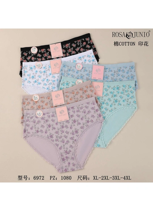 Батальні розміри  Труси ROSA JUNIO 6972  13с - жіноча білизна оптом у Dolche Noche