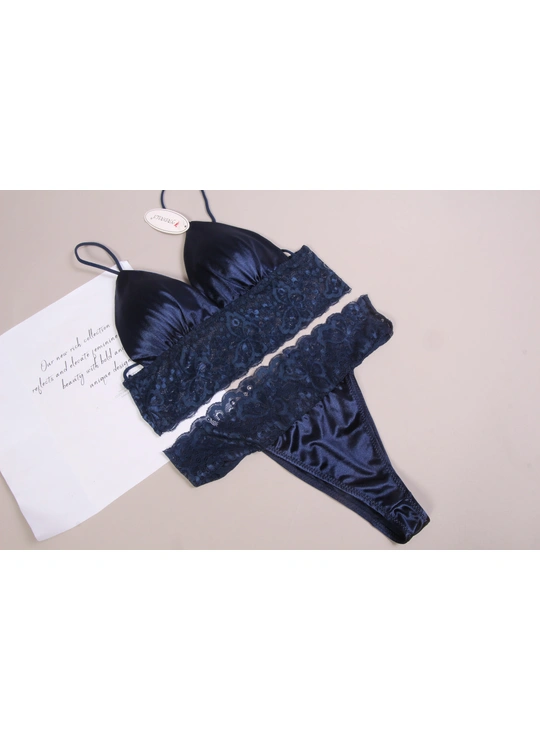 Мереживні 2021 Женский комплект бралет Yadali Синій - жіноча білизна оптом у Dolche Noche