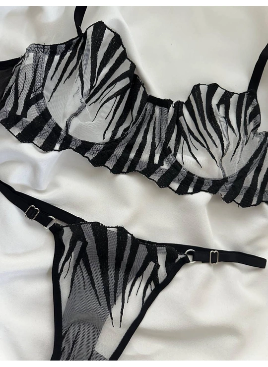 Чашка BКомплект сетка зебра 078 - женское белье оптом в Dolche Noche