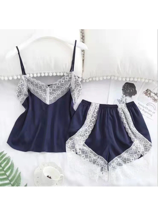 ПижамыАтласный комплект 6883 - женское белье оптом в Dolche Noche