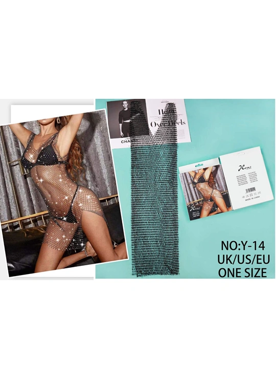 Еротичні пеньюари, халати Парео прозоре з блискітками HONS Y-14 - жіноча білизна оптом у Dolche Noche