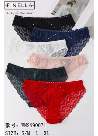 Фото FINELLA Жіночі труси мереживо FINELA 90071   1в Різні кольори (23303) – Кружевные, цвет <color>, цена 71.49<currency>