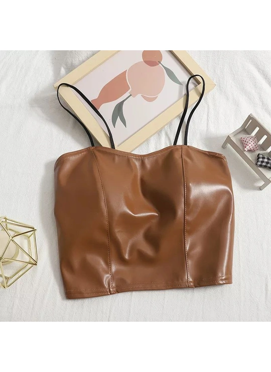 Корсети Топ жіночий еко шкіра 2222 - жіноча білизна оптом у Dolche Noche