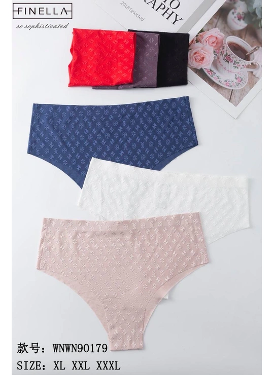Батальные размерыЖенские трусы FINELA 90179 3в - женское белье оптом в Dolche Noche