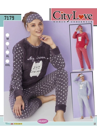 Фото SNC Пижама женская Cyty Love 7179 (15069) – Пижамы, цвет <color>, цена 548.79<currency>