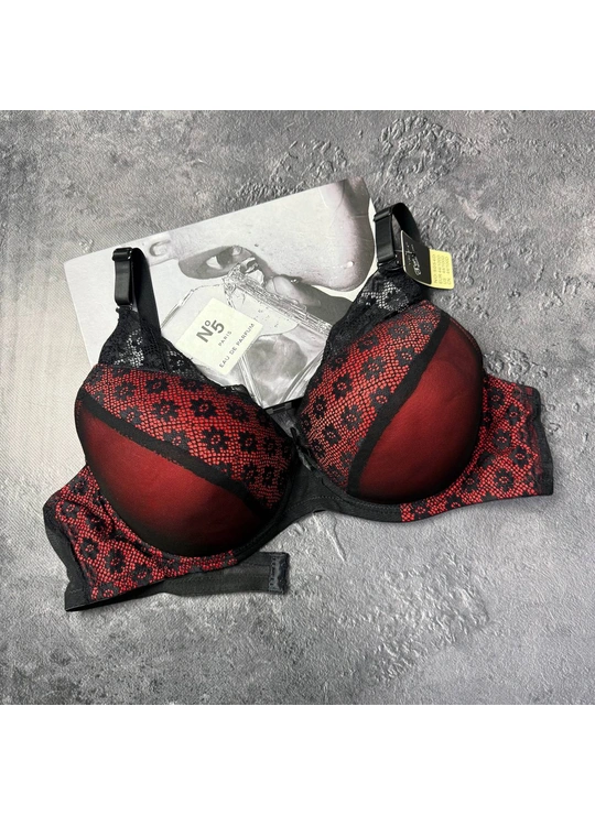 Чашка D Бюстгальтер жіночий *D* TEYI 5054 Чорно-червоний - жіноча білизна оптом у Dolche Noche