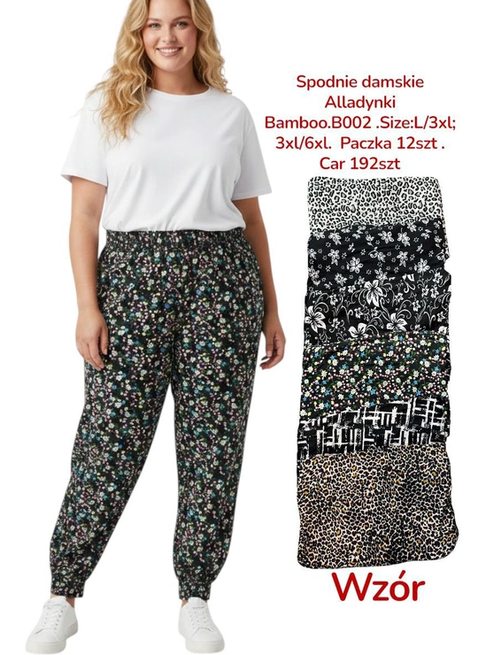 БрюкиЖіночі штани Alladynki Bamboo B002 — великі розміри Різні кольори - женское белье оптом в Dolche Noche