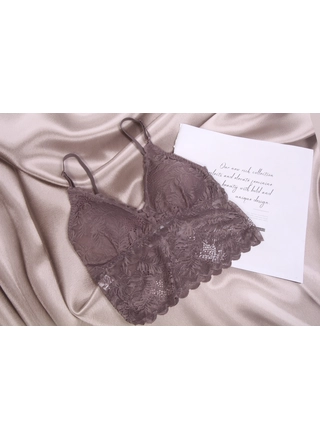 Фото Без Бренда Топ Мереживний 2171 Кавовий (11135) – Топи, майки, колір <color>, ціна 90.55<currency>