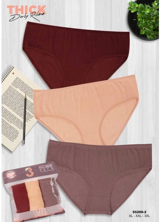 Фото KOZA Трусы женские KOZA *3шт* 55200-2 () – Батальные размеры, цвет <color>, цена <currency>