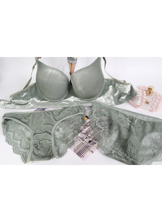 Чашка BКомплект Л/Т Велюр KOZA 80218  Оливковый - женское белье оптом в Dolche Noche