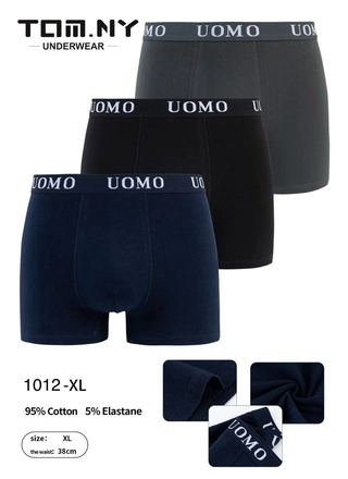 Фото TOM.NY Боксерки TOM.NY 1012 (XL) Различные цвета () – Мужские трусы, цвет <color>, цена <currency>