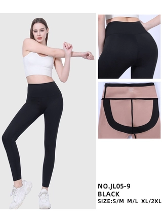 Фото TOM.NY Жіночі спортивні лосіни  JL05-9 чорні (S/M, M/L, XL/2XL) Чорний () – Лосины, цвет <color>, цена <currency>