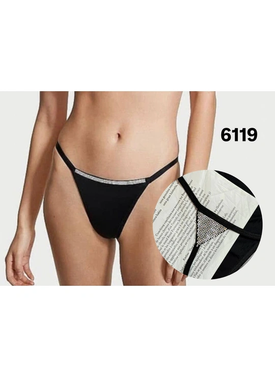 Стрінги Жіночі труси-стрінги 6119 Чорний - жіноча білизна оптом у Dolche Noche