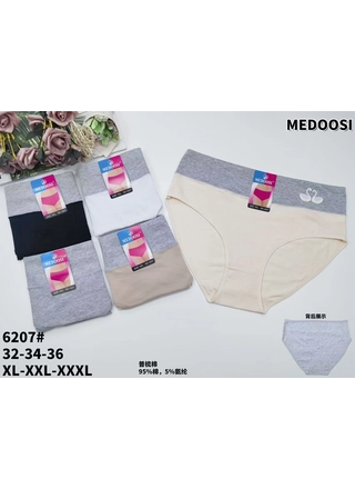 Фото MEDOOSI Труси жіночі MEDOOSI 6207 5а (23144) – Батальні розміри, колір <color>, ціна 49.42<currency>