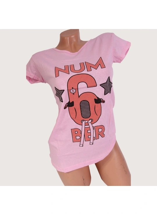 ФутболкиЖіноча футболка NUM 1003 Рожевий - женское белье оптом в Dolche Noche