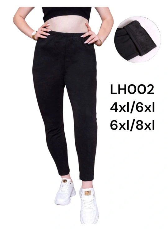 ЛосиныУтепленные женские брюки LH002 (большой размер 4XL–8XL, на флисе) - женское белье оптом в Dolche Noche