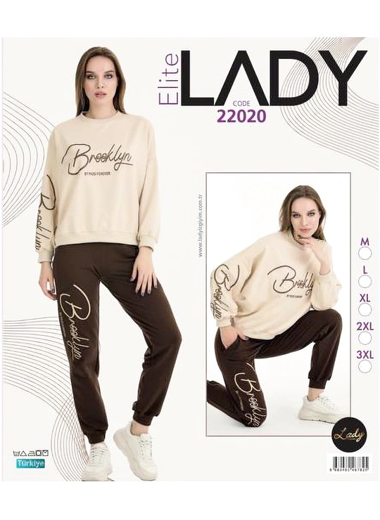 Піжами Жіночий костюм Elite Lady 22020 (теплий, двунитка, Туреччина) - жіноча білизна оптом у Dolche Noche