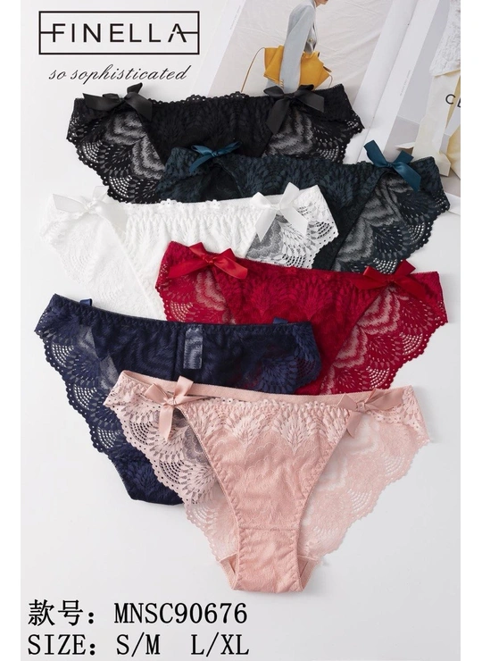 КружевныеЖіночі мереживні трусики Finella 90676  8с Різні кольори - женское белье оптом в Dolche Noche