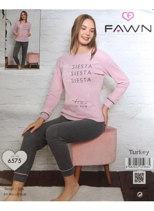 ПижамыЖенская пижама FAWN 6575 - женское белье оптом в Dolche Noche