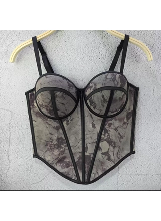 Фото Без Бренда Женский боди-корсет с мраморным принтом 9925 (21558) – Корсет, цвет <color>, цена 333.48<currency>