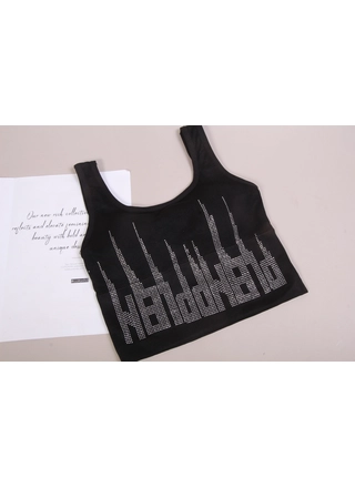 Фото Без Бренда Топик женский стразы 0311 (12028) – Топы, майки, цвет <color>, цена 100.80<currency>