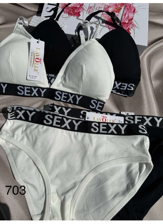 Фото Без Бренда 703 Комплект топ трусики SEXY (11241) – Топы, майки, цвет <color>, цена 138.15<currency>