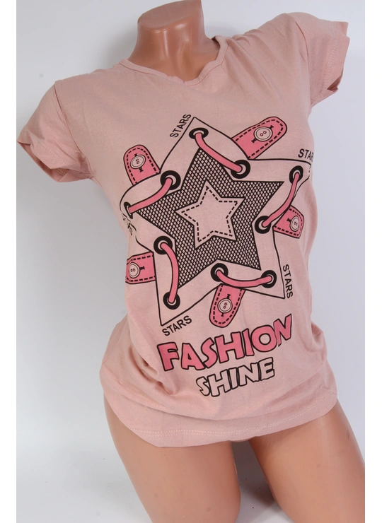 Футболки Жіноча футболка Fashion 1006 Кофе с молоком - жіноча білизна оптом у Dolche Noche