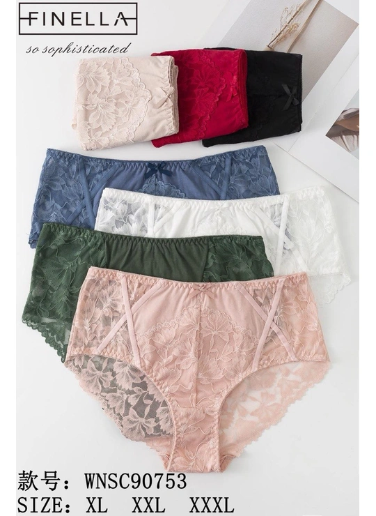 Батальные размерыЖіночі трусики FINELLA 90753 13д Різні кольори - женское белье оптом в Dolche Noche
