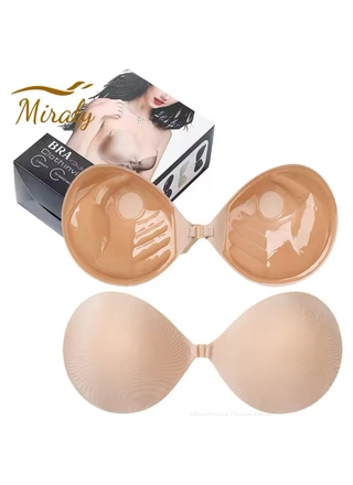 Фото Без Бренда Бюстгальтер-невидимка Miraly Invisible Bra (Опт) 6665 Бежевий () – Невидимки, цвет <color>, цена <currency>