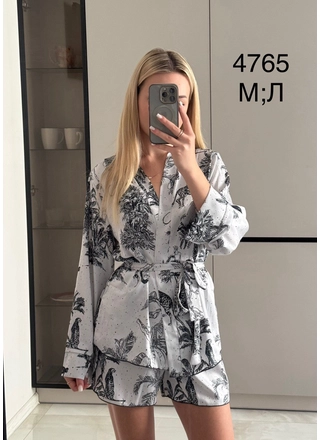 Фото ЦаЦа Комплект халат-шорты 4765 (22276) – Халаты, цвет <color>, цена 445.20<currency>