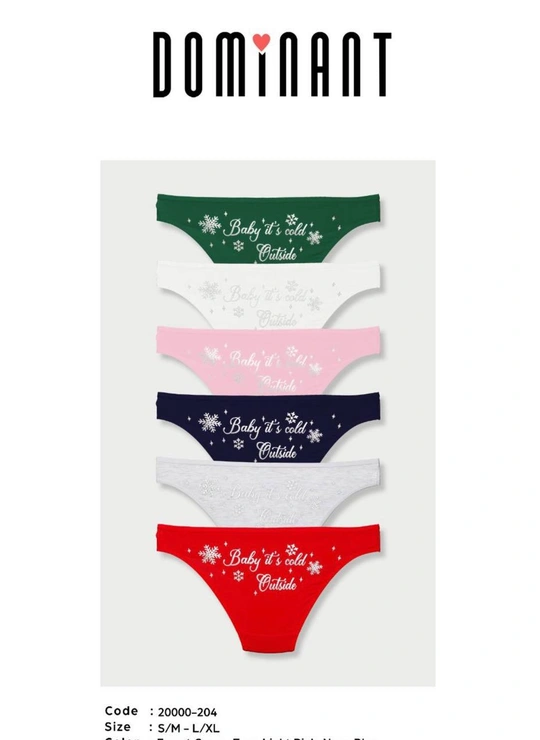 НормаТрусики Новогодние Dominant 20000-204 Різні кольори - женское белье оптом в Dolche Noche