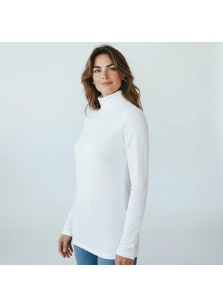 Фото Ouno Женская термо водолазка 2811 (белый цвет, размеры M–XXL) (14525) – Термобелье, цвет <color>, цена 224.73<currency>