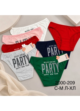 Фото Dominant Жіночі бавовняні трусики-сліпи DOMINANT 'Never Ending Party' (Опт) 209 Різні кольори (15205) – Норма, колір <color>, ціна 35.92<currency>
