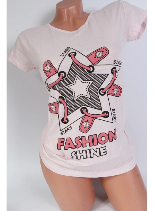 Футболки Жіноча футболка Fashion 1006 нежно розовий - жіноча білизна оптом у Dolche Noche
