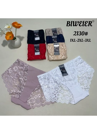 Фото Biweier Труси BIWEIER 2130 Різні кольори (24025) – Батальные размеры, цвет <color>, цена 78.48<currency>
