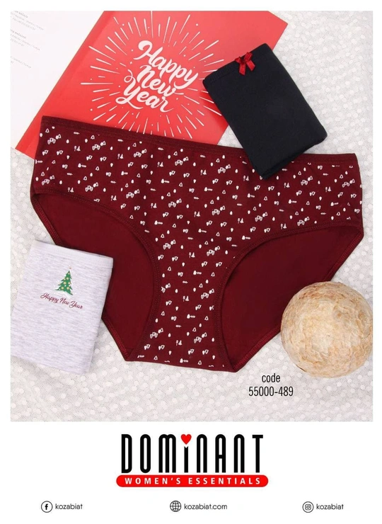 Батальные размерыНабір трусиків 3 шт 55000-489 Різні кольори - женское белье оптом в Dolche Noche