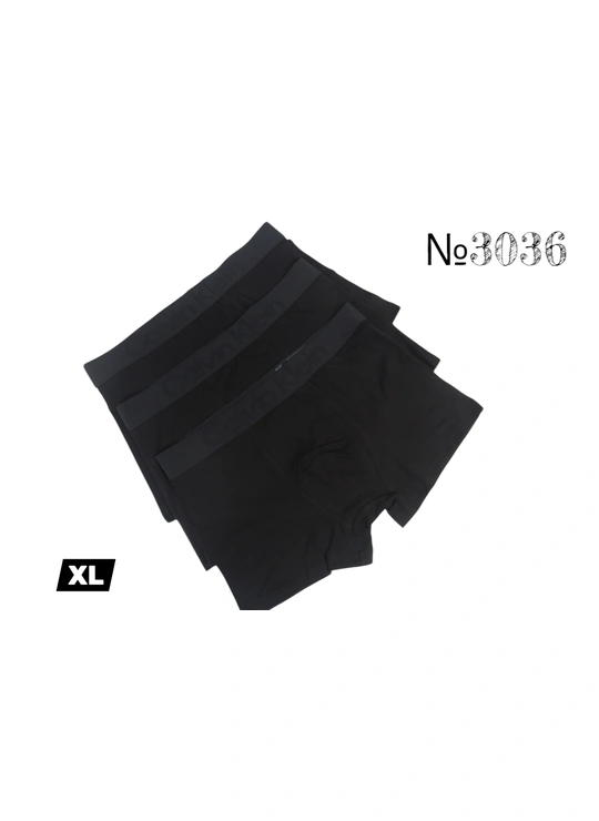 Трусы мужские резинка (черные) CK 3036 (XL) - магазин нижнего белья оптом Dolche Noche