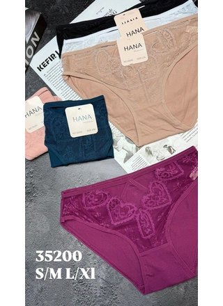 Фото HANA Трусы женские HANA 35200 6д (22320) – Норма, цвет <color>, цена 38.06<currency>