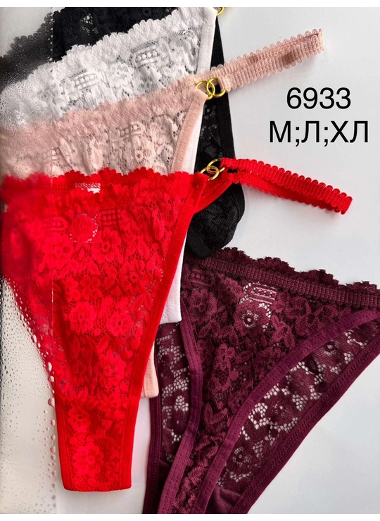 Стрінги Труси мереживо Victoria 6933 2F - жіноча білизна оптом у Dolche Noche