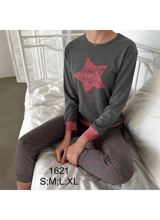 Фото Rinda Піжама жіноча FAWN 1621 Темно сірий (14666) – Піжами, колір <color>, ціна 538.59<currency>