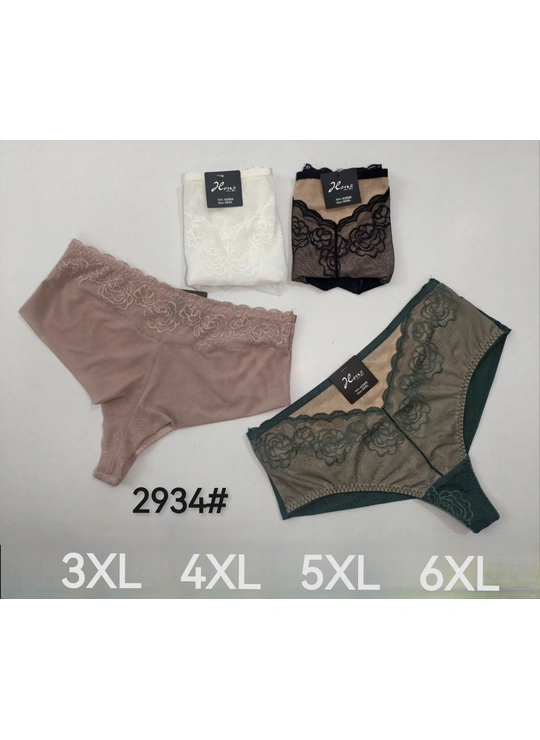 Батальные размерыТруси жіночі HONS 2934 1а Різні кольори - женское белье оптом в Dolche Noche