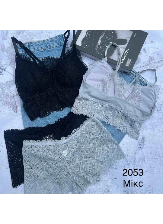 КружевныеКомплект Топ&Шортики 2053  16,1 - женское белье оптом в Dolche Noche