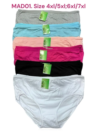 Фото BFL Жіночі трусики великих розмірів MAD01 (4XL–7XL) 7F Різні кольори () – Батальні розміри, колір <color>, ціна <currency>