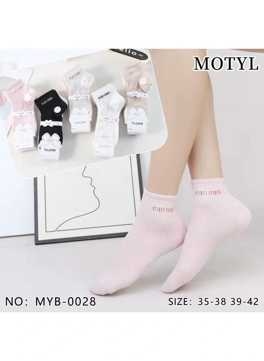 Весна-осінь Шкарпетки жіночі MOTYL MYB-0028 Різні кольори - жіноча білизна оптом у Dolche Noche
