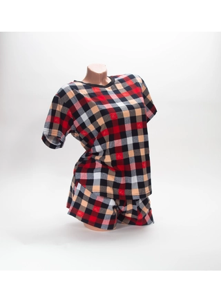 Фото ЦаЦа Футболка шорты клетка 4850 (18927) – Пижамы, цвет <color>, цена 233.10<currency>