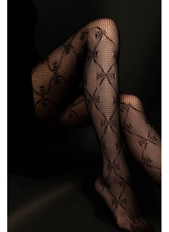 Колготки Жіночі колготки в сіточку 6005 Чорний - жіноча білизна оптом у Dolche Noche